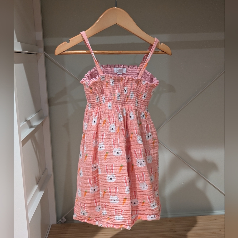 Angel Dear 4T pink toddler dress, Easter bunny